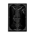 Prayer of St. Francis poster, 24×36, full prayer text in white on black