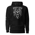Black Angelus Custos Hoodie, front, Angelus Custos guardian angel art